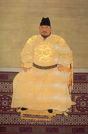 Портрет императора Hung-wu, неизвестный автор, 14 век, шелковый свиток, чернила. 