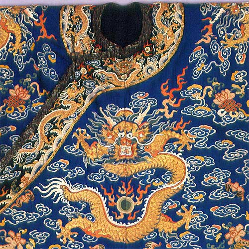 Китайская одежда (фрагмент), 19 век, шелк