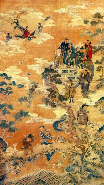 Шелковый гобелен, правление Qianlong (1736-95)<br> ©  <a href=http://www.asianart.com/exhibitions/taoism/4.html>Asian Art Museum San Francisco</a>