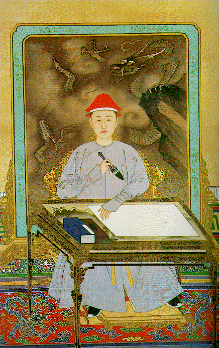 Император KangXi за столом<BR>Пекинский музей