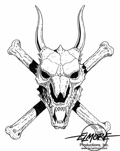 Larry-Elmore-Dragon-Skull-X-Bones