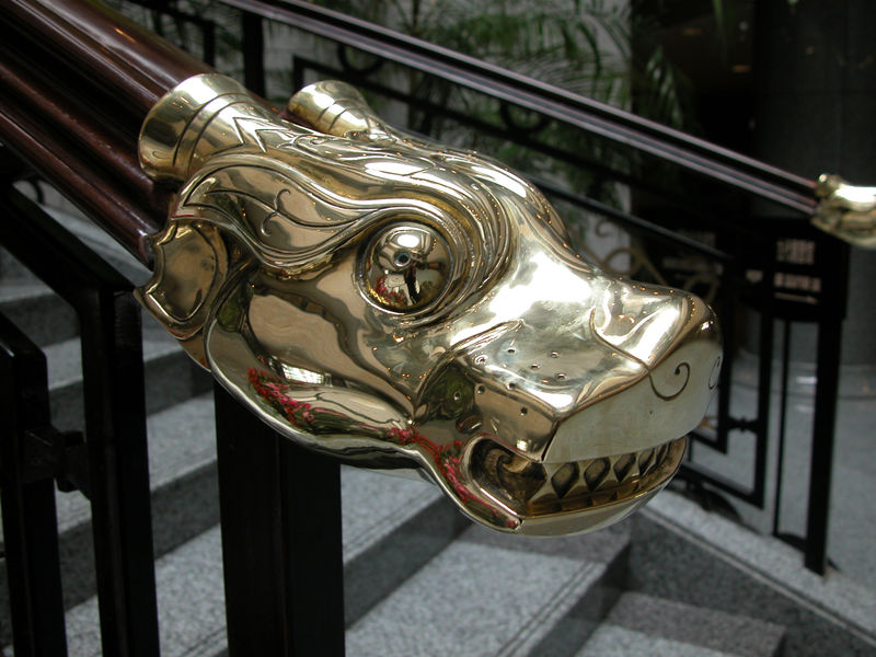 on banister in shanghai museum